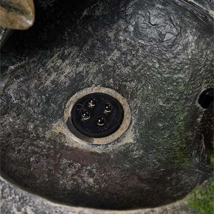 Solar Garden Water Fountain with Cascading Water Feature