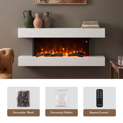 52inch Wall Mounted Electric Fireplace with Remote Control