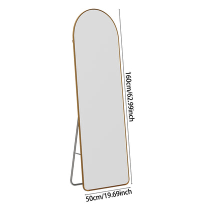 Modern Arched Metal Floor Mirror