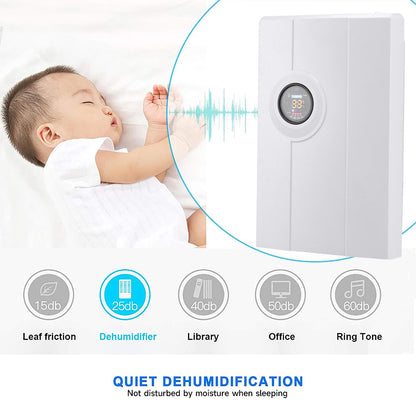 Silenced Remote Control Dehumidifier with Drain Hose