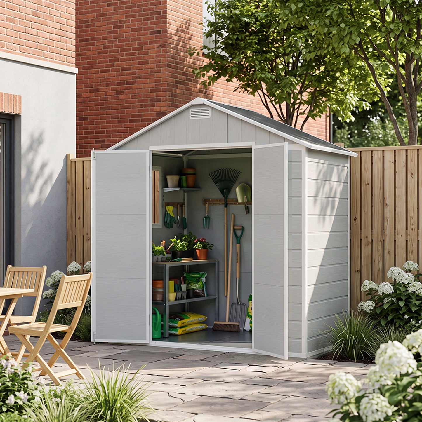 8x4 FT Large Garden Storage Shed