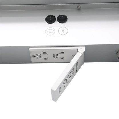 Wall-Mounted Bathroom LED Mirror Cabinet with Adjustable Shelves