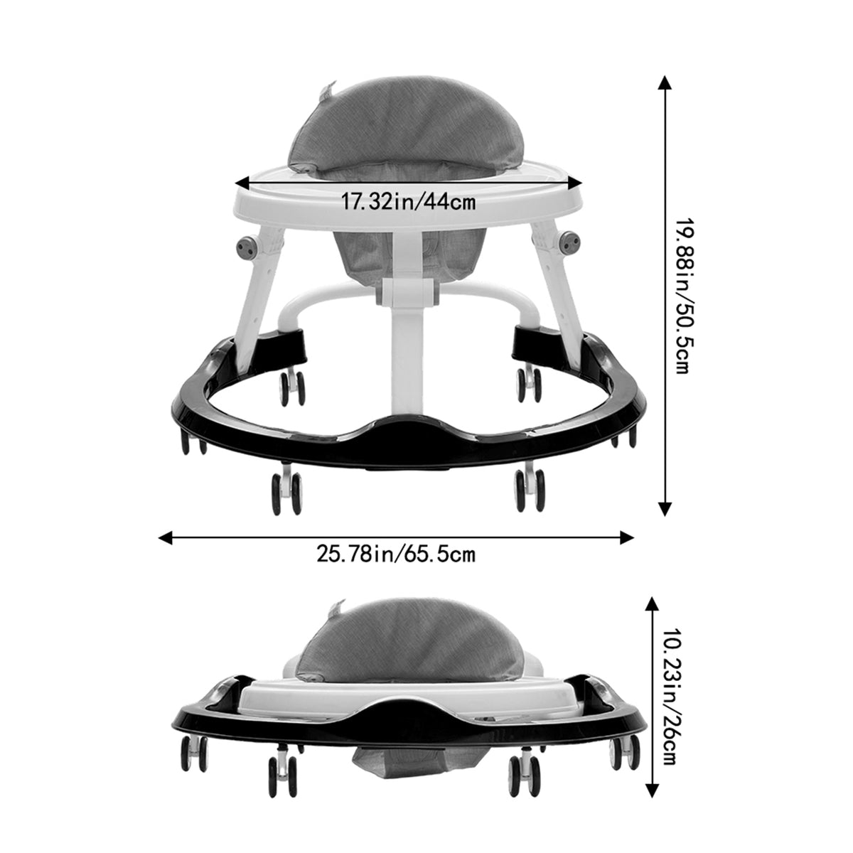 Foldable & Adjustable Baby Walker