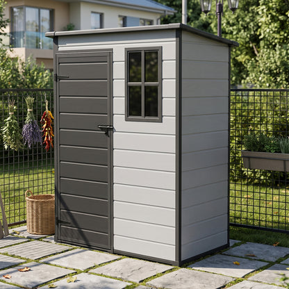 5x3FT Plastic Garden Storage Shed with Lockable Door
