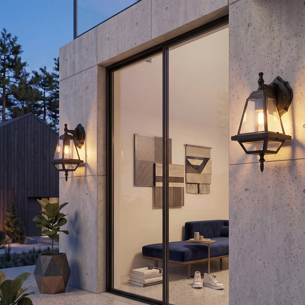 Black IP65 Weatherproof Outdoor Wall Light
