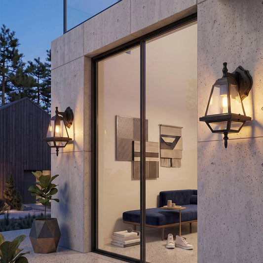 Black IP65 Weatherproof Outdoor Wall Light