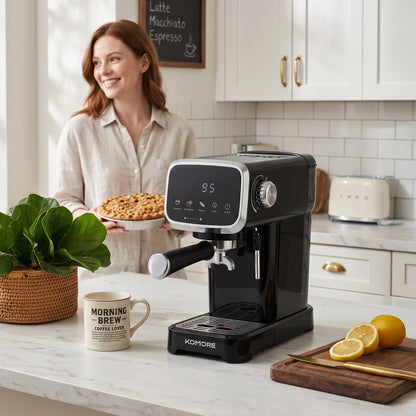 20 Bar Touch Control Espresso Machine Coffee Maker with Steam Wand