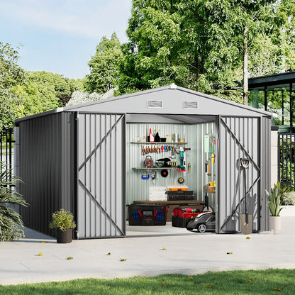 317.6cm Wide Outdoor Metal Storage Shed