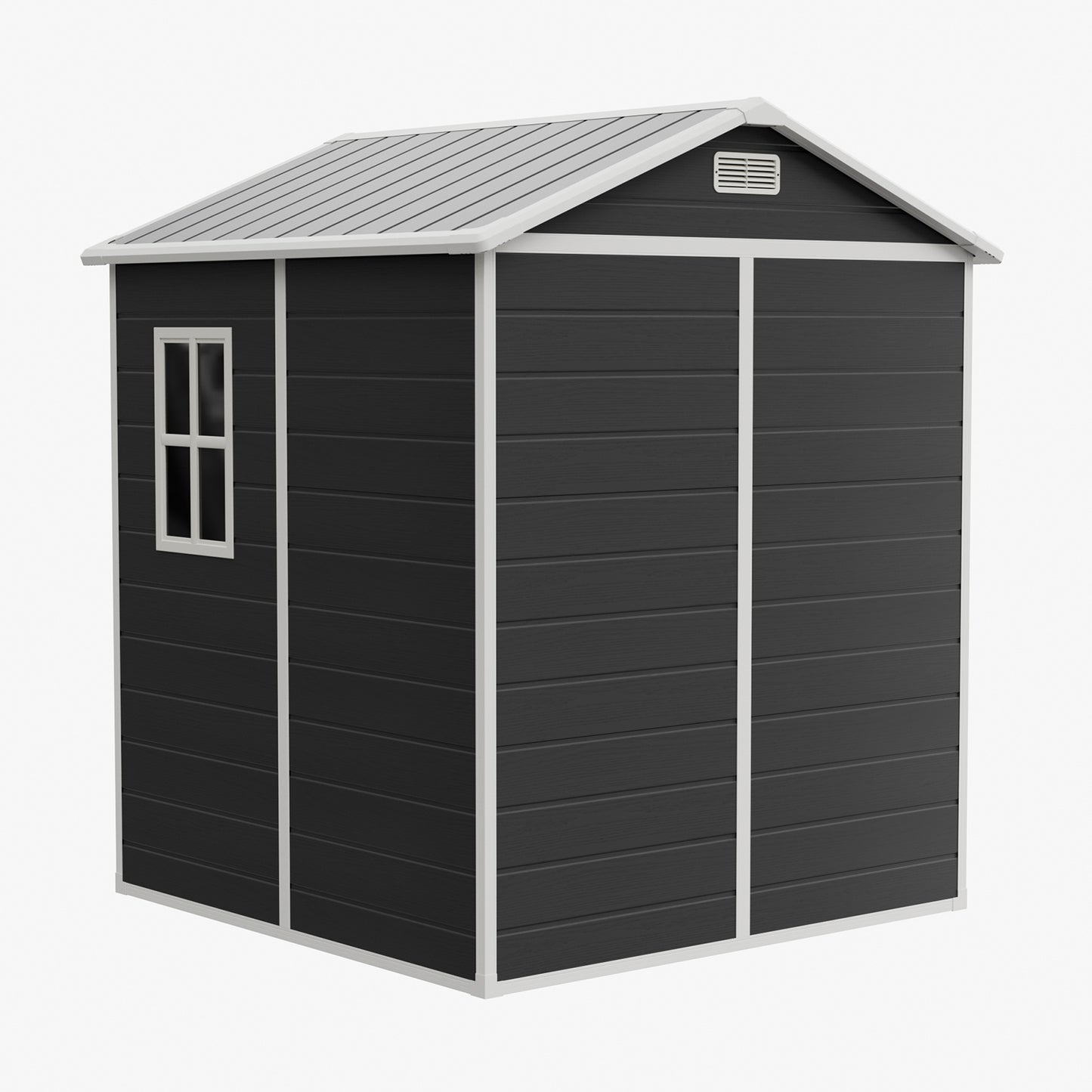 6x6 FT Outdoor Garden Plastic Storage Shed