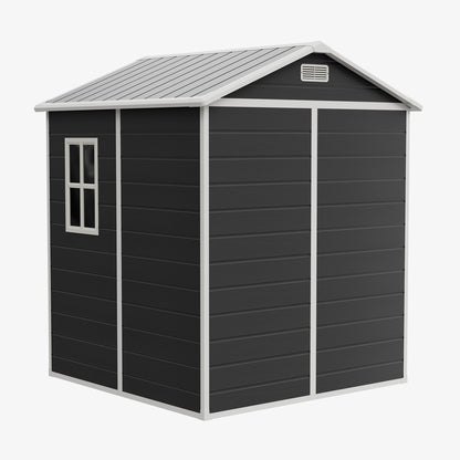 6x6 FT Outdoor Garden Plastic Storage Shed