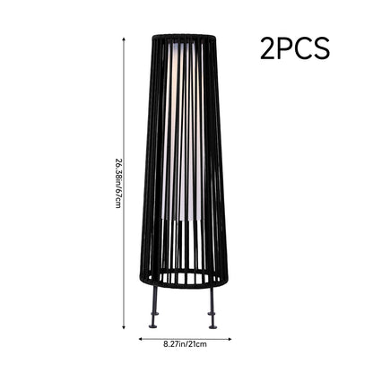 2-Pack Solar Outdoor Floor Lamp