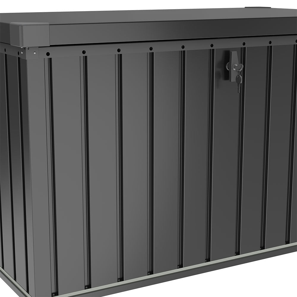 400L Metal Outdoor Storage Box with Lockable Lid