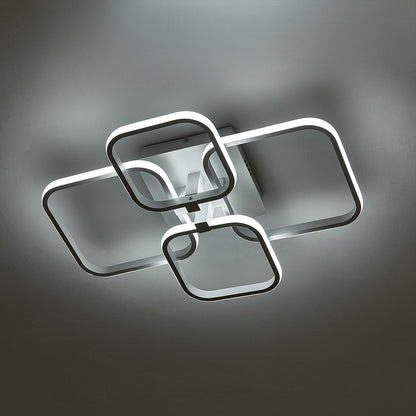 4/6/8 Heads Contemporary LED Energy-efficient Light-adjusted Semi Flush Ceiling Light
