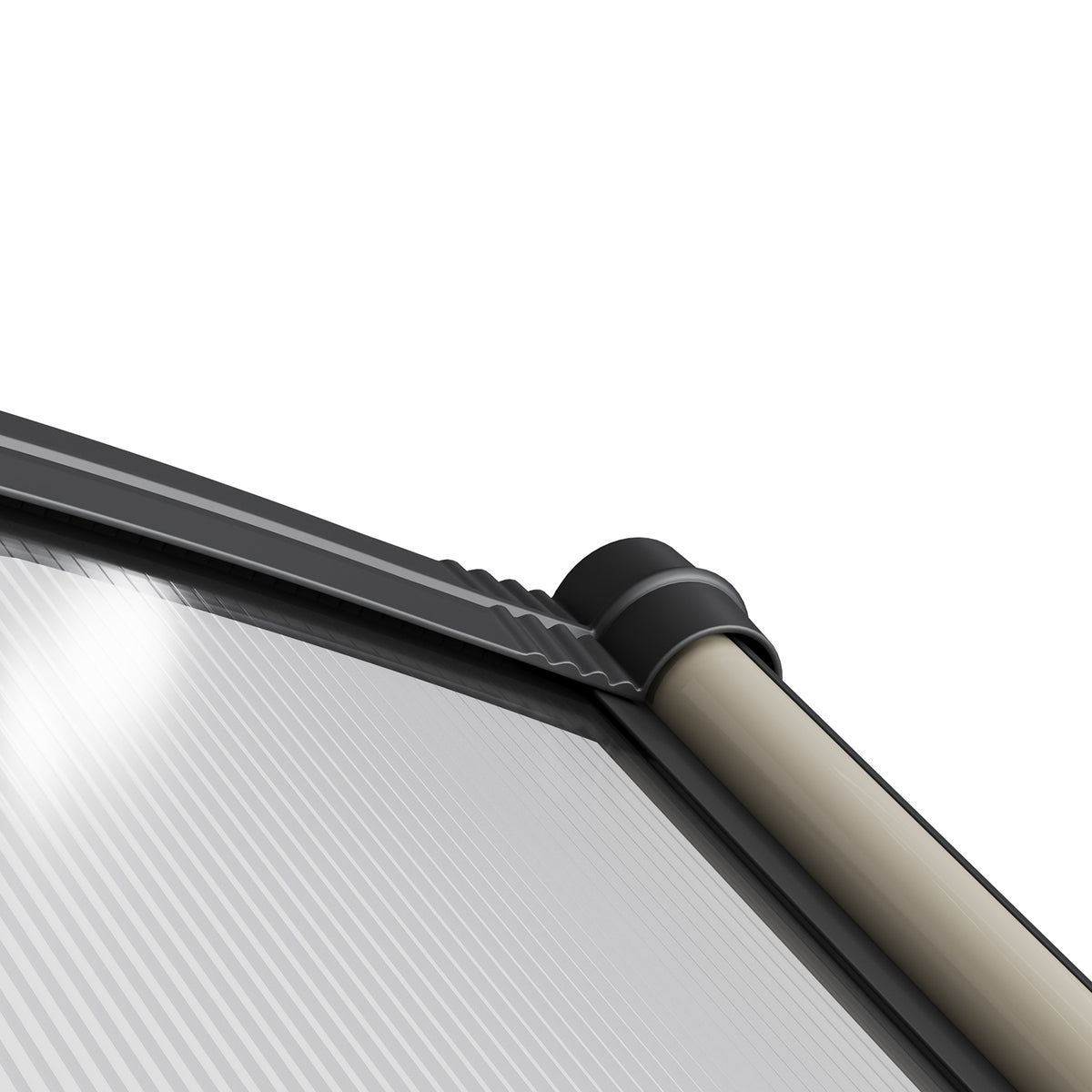 Black Outdoor Door Canopy Window Awning with Drainage Channel