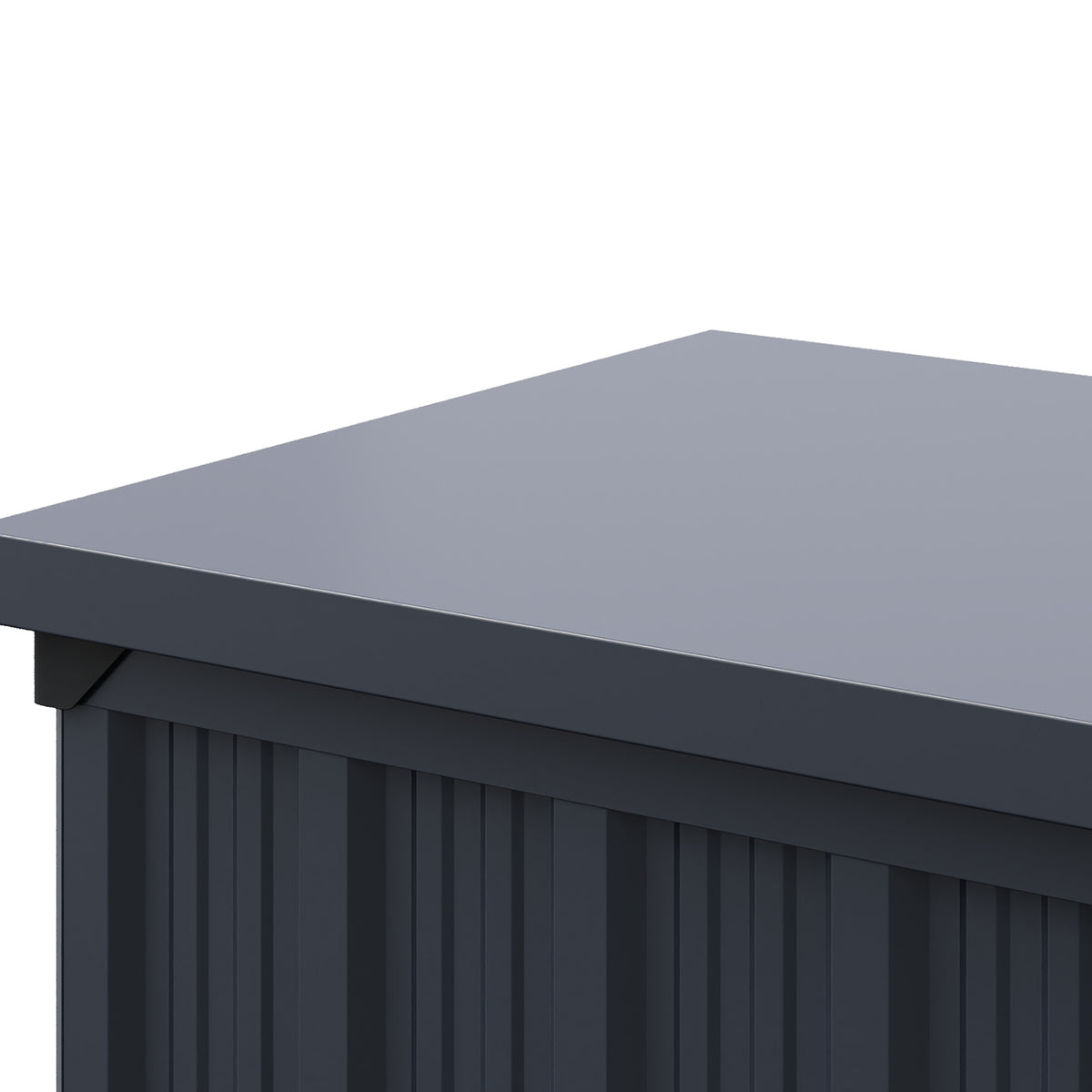 550L Metal Garden Storage Box with Wheels & Lockable Lid