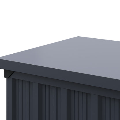 550L Metal Garden Storage Box with Wheels & Lockable Lid