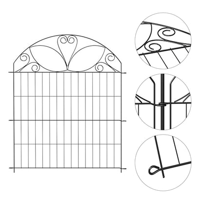 10-Panel Decorative Garden Fence Set