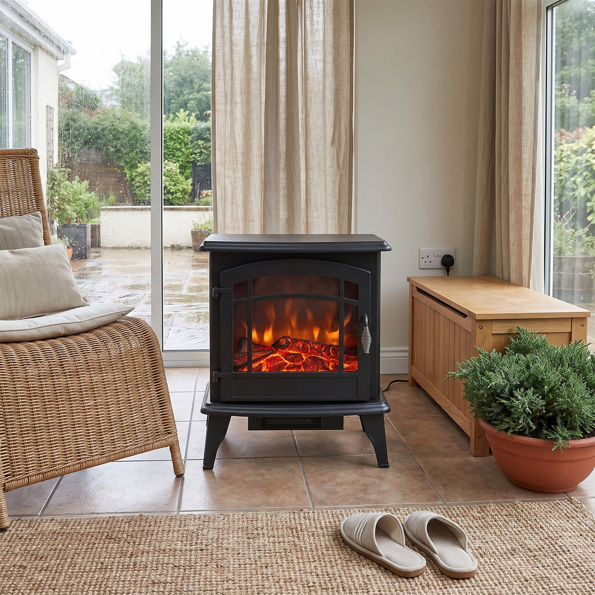 Freestanding Electric Fireplace Stove