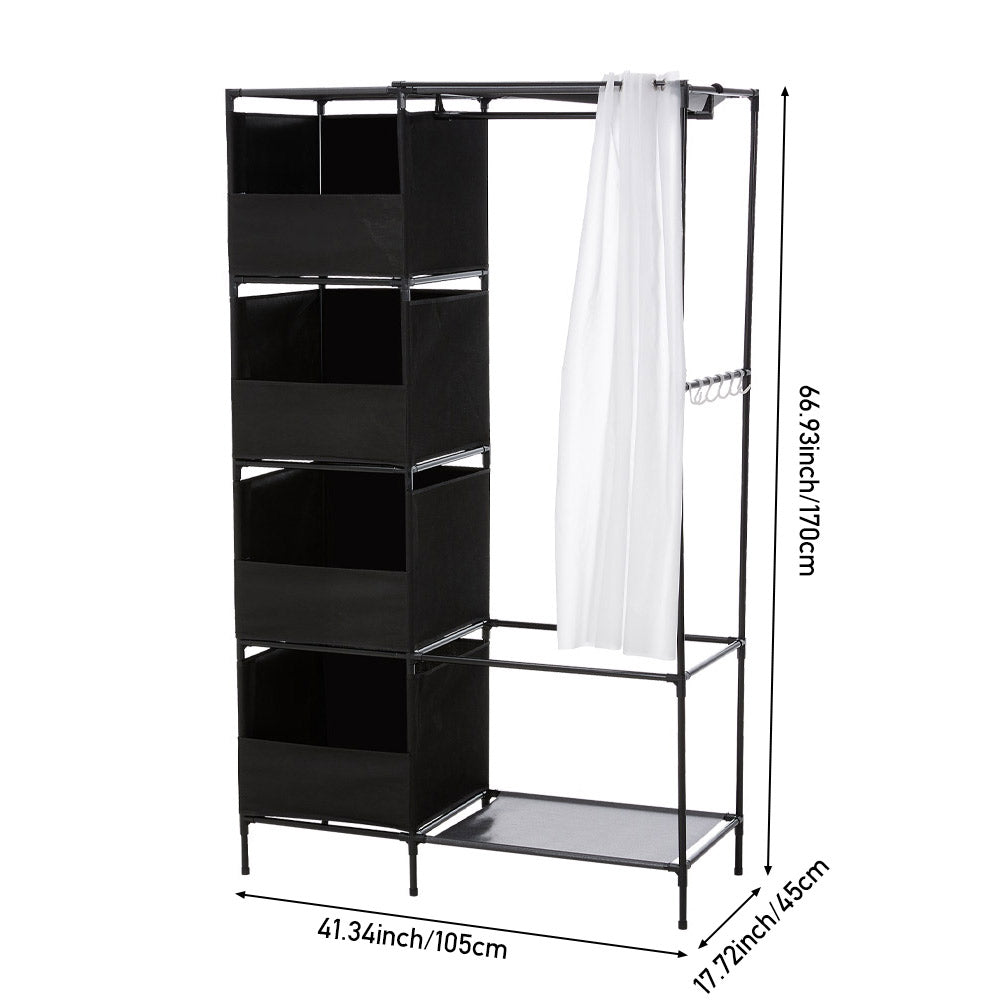 Portable Metal Closet Bedroom Cabinet