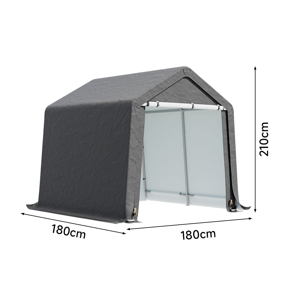 6x6FT Galvanized Tube Storage Shed