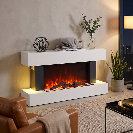 52 Inch MDF Electric Fireplace Suite with WiFi App and Remote Control
