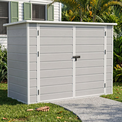 7X4 FT Outdoor Bicycle Storage Shed