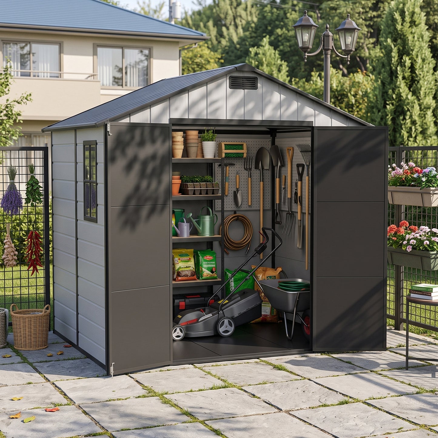 7x6 FT Large Garden Storage Shed