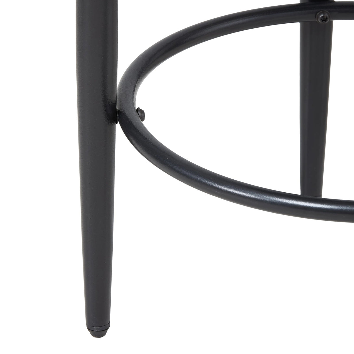 Set of 2 Modern Chenille Bar Stool with Footrest