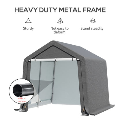 8 x 8 ft Garden Storage Shelter with Galvanised Steel Frame