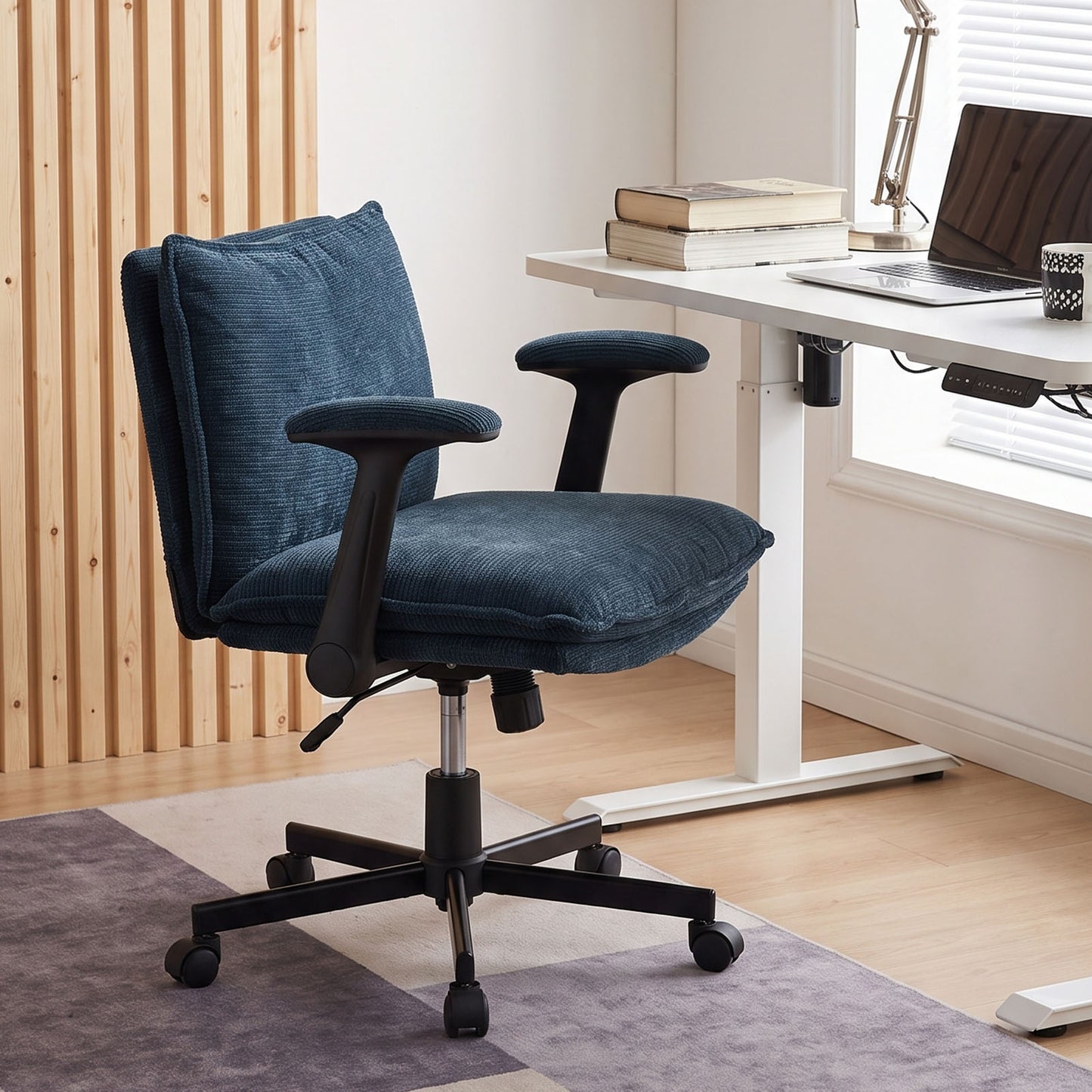 Chenille Height-Adjustable Office Chair