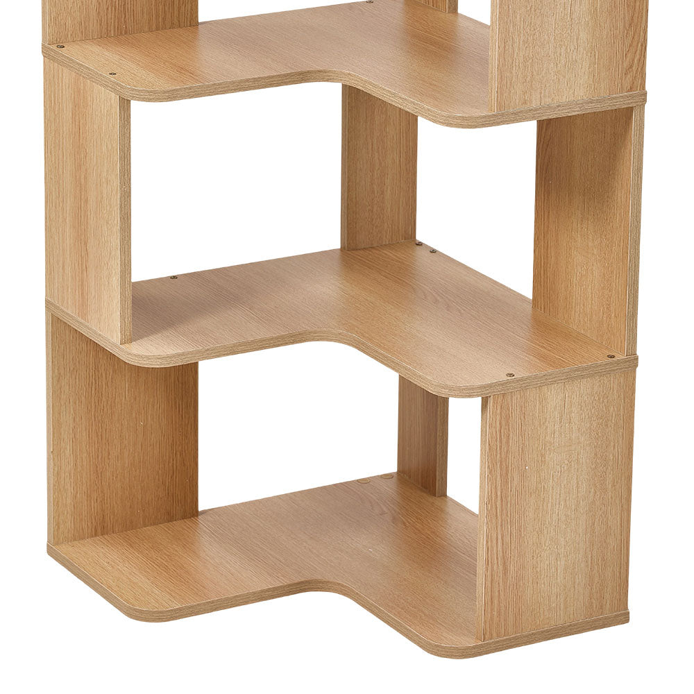 5-Tier Wooden L-shaped Corner Storage Shelf
