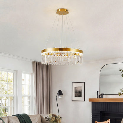 Luxurious Crystal Pendant Light Chandelier with Remote Control