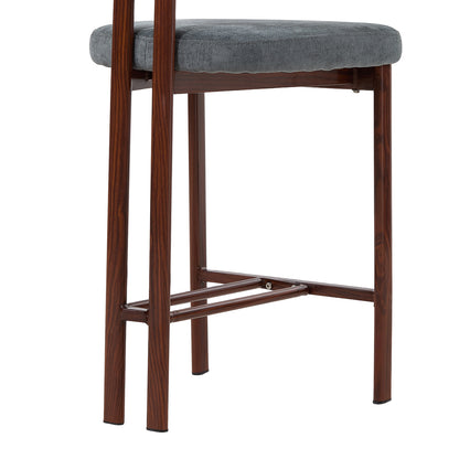 Set of 2 Upholstered Bar Stools