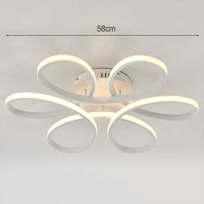 Modern Acrylic Light-adjusted Petal LED Semi Ceiling Light