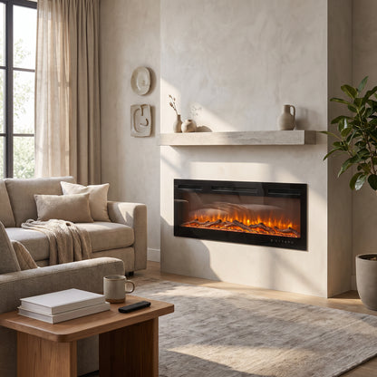 40–70 Inch Smart Electric Fireplace with 12 Flame Colours