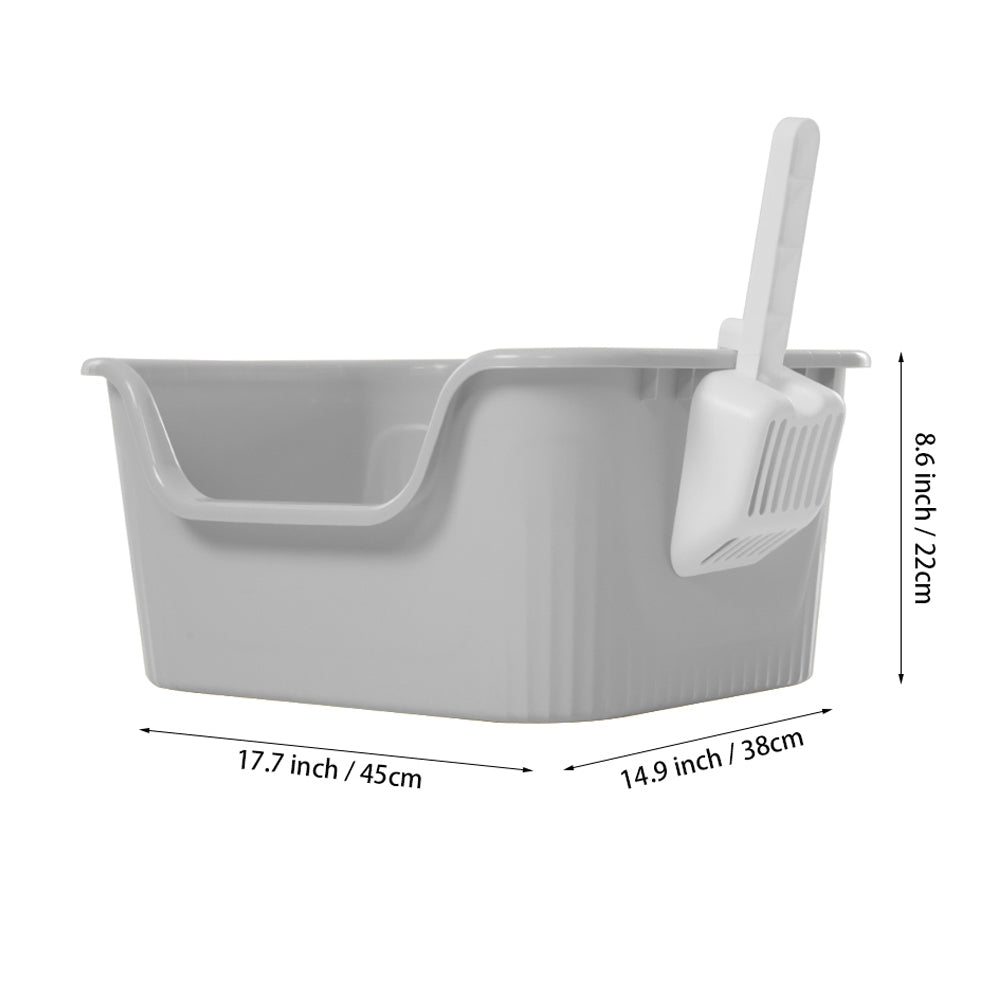 Open Top Cat Litter Box with Scoop