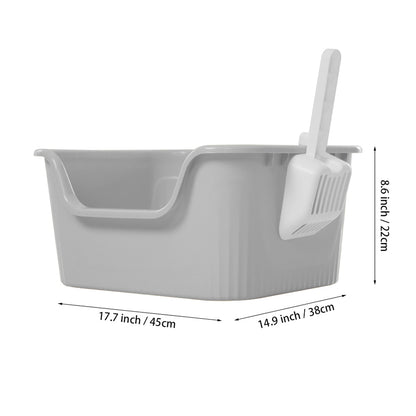 Open Top Cat Litter Box with Scoop