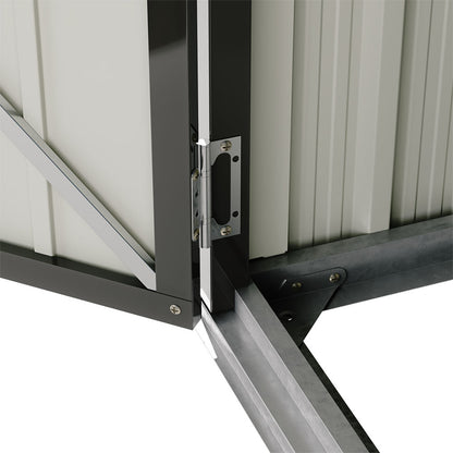 4.6 x 2.9 ft Metal Garden Storage Shed with Pent Roof & Lockable Doors