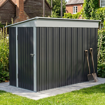 4x9 FT Pent Roof Garden Tool Shed Outdoor Patio Storage House