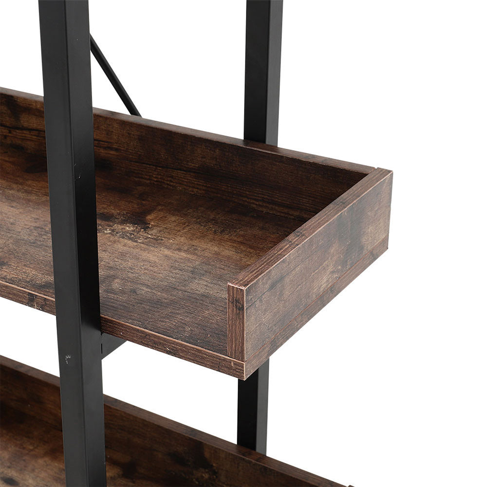 5 Tier Industrial Shelving Unit Bookcase Display Shelf