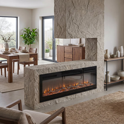 40–70 Inch Smart Electric Fireplace with 12 Flame Colours