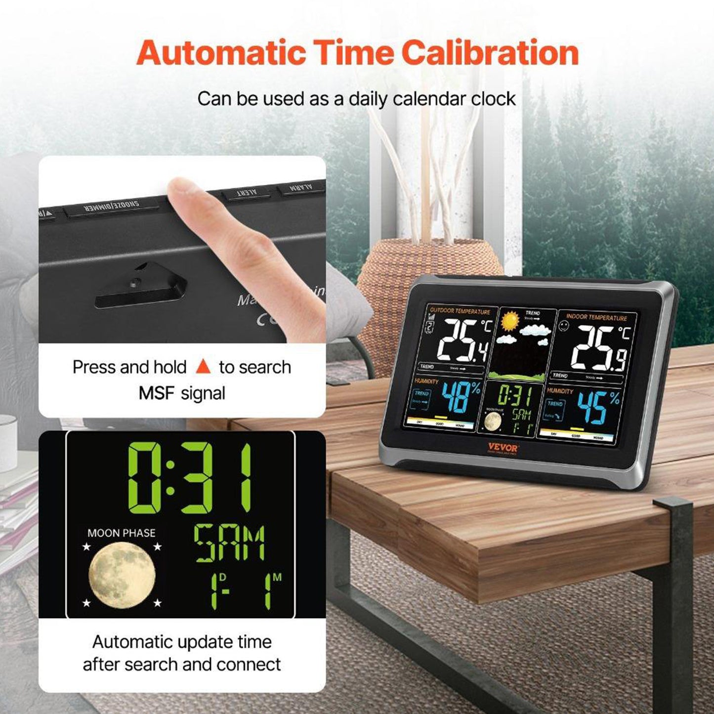 Wireless Colour Digital Display Weather Station with Outdoor Sensor