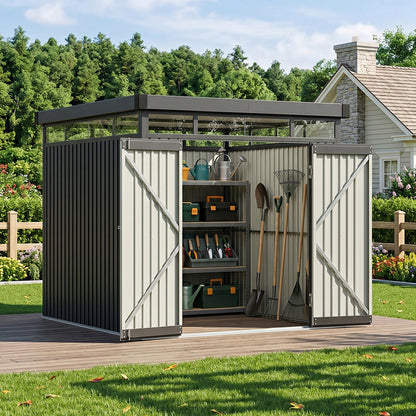 2 X 2.6 X 2M Metal Garden Tool Shed