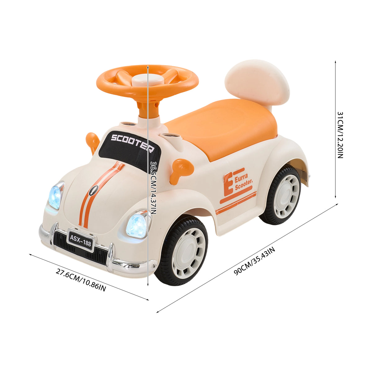 Foot-to-Floor Ride-On Car for Kids