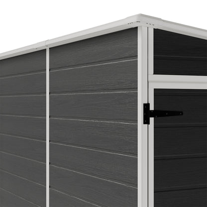 4 x 8 ft Plastic Garden Storage Shed with Pent Roof & Single Door
