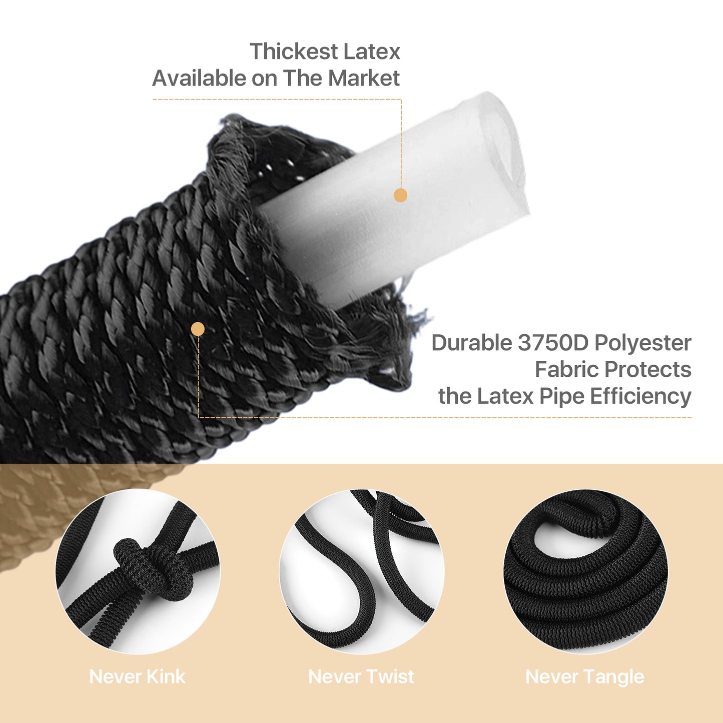 Expandable Garden Hose with Solid Brass Fittings