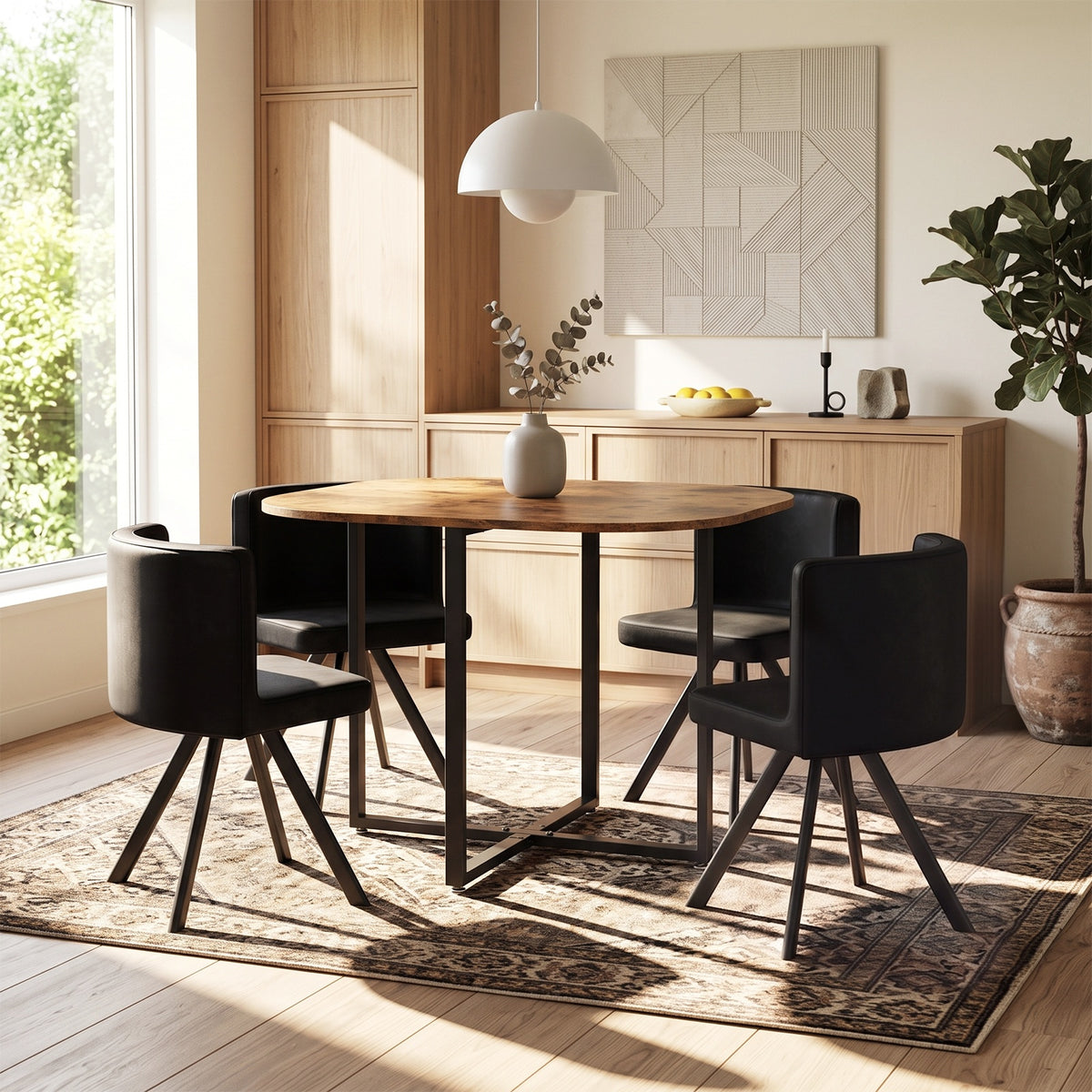 Dining Table Set with 4 Chairs