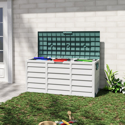 290L Outdoor Storage Deck Box with Wheels