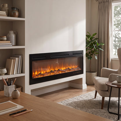 40–70 Inch Smart Electric Fireplace with 12 Flame Colours