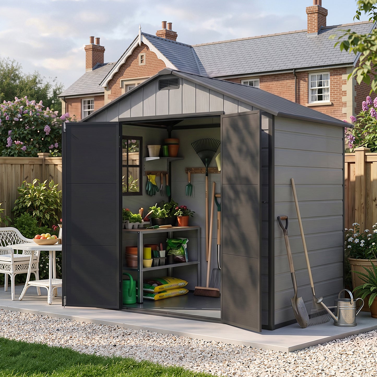8x4 FT Large Garden Storage Shed